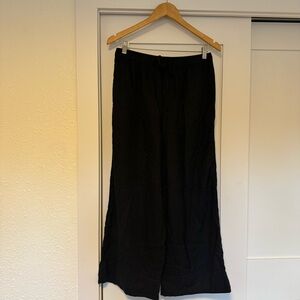 Z‎ Supply Black Linen Blend Drawstring Pants Size M
